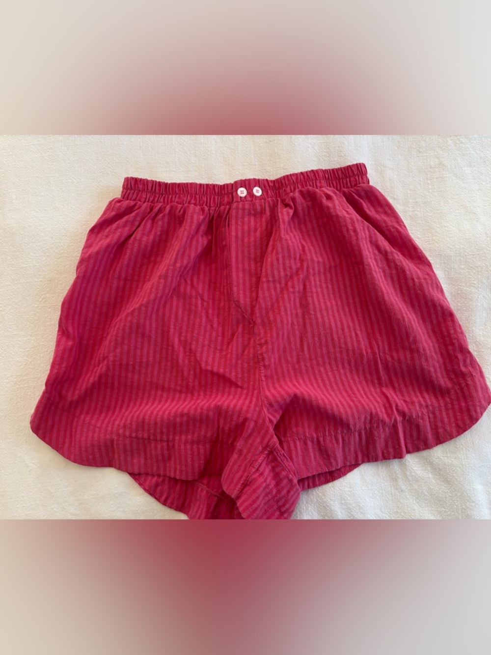 Free People We The Free Day to Day Women’s Red Striped Boxer Shorts
